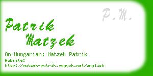 patrik matzek business card